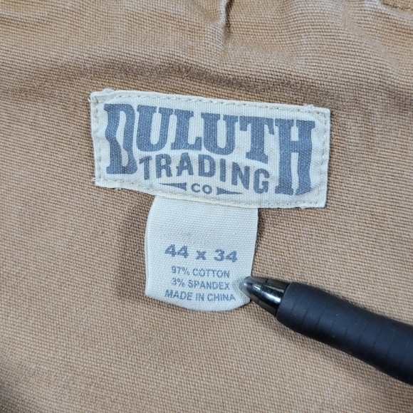 Duluth Flex Fire Hose Relaxed Fit Cargo Work Pants Mens 40x31 Brown Canvas 45507 - Picture 3 of 13